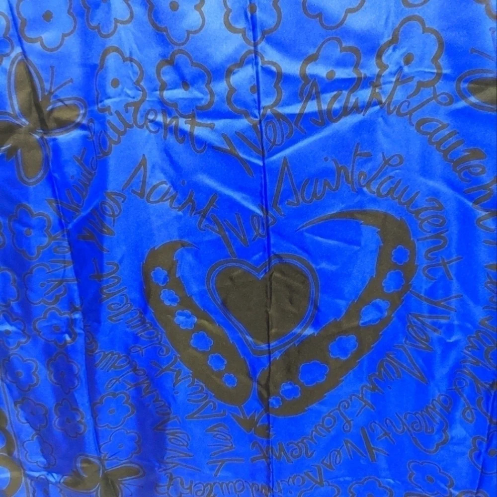 Very Rare Print Authentic YSL Yves Saint Laurent Silk Scarf - Picture 4 of 13